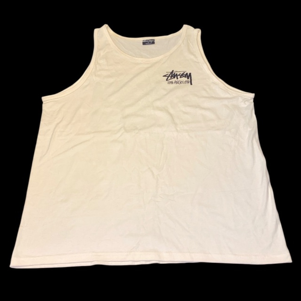 🆕 Stussy Los Angeles white tank top. Stüssy LA size XL - Picture 3 of 9